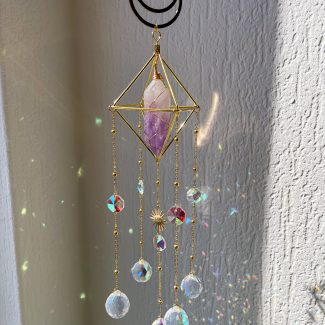 Suncatcher, Suncatchers, Manifesteren, Manifestatie, Edelstenen, Kristallen, Gemstones, Crystals, Amethist, Amethyst