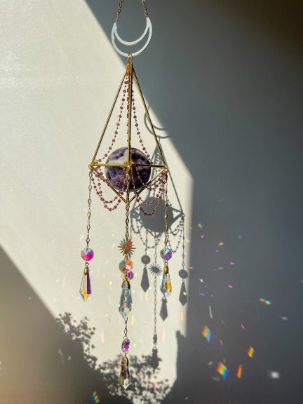 Suncatcher, Suncatchers, Manifesteren, Manifestatie, Edelstenen, Kristallen, Gemstones, Crystals, Amethist, Amethyst